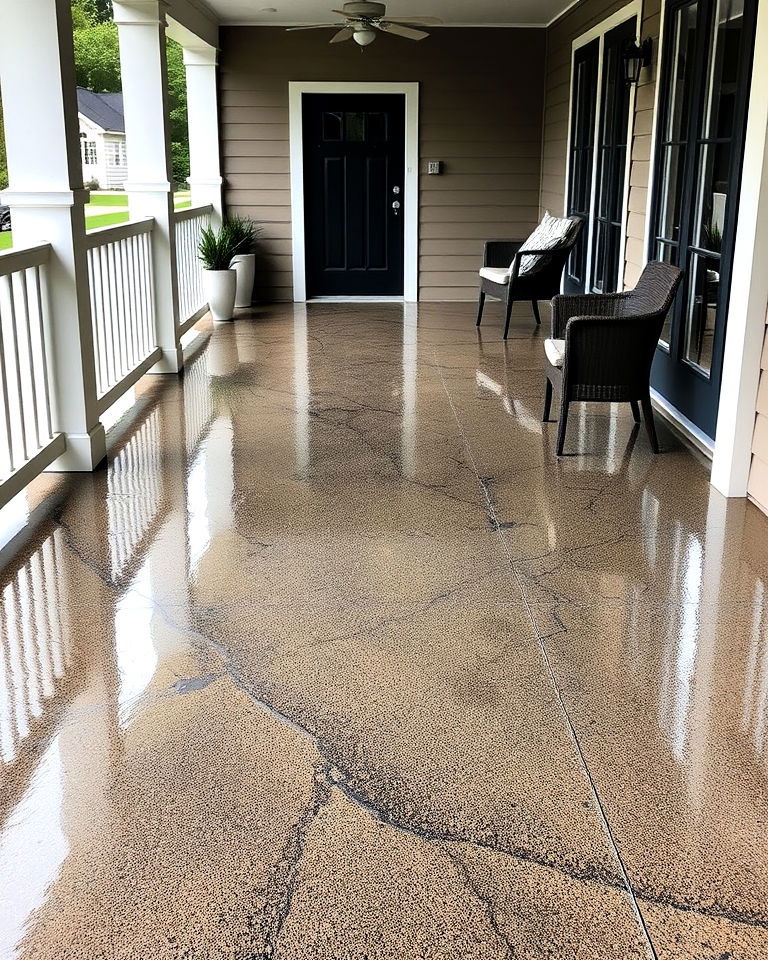 poured epoxy flooring