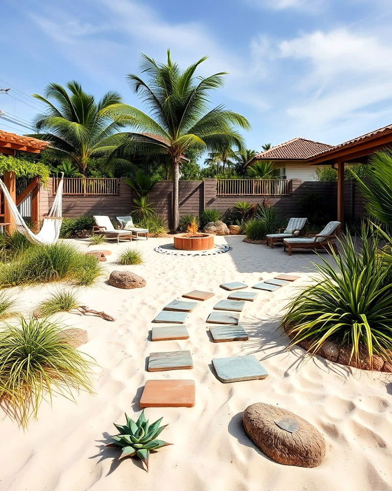 pristine beach inspired tropical sandscapes