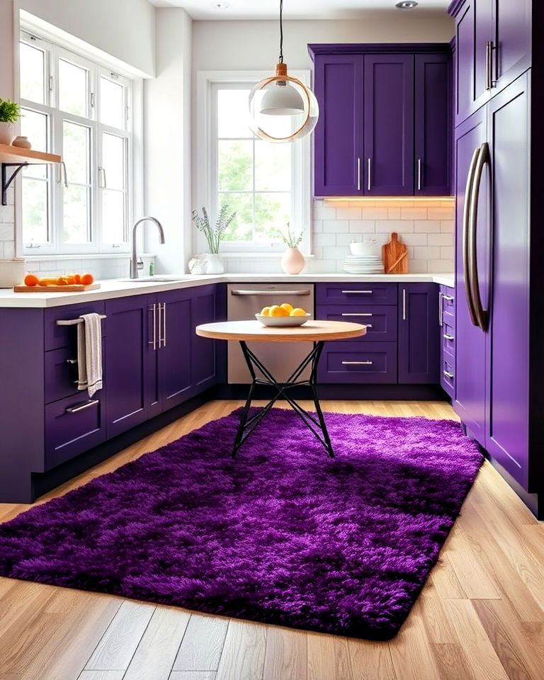 purple kitchen rug for soft accents