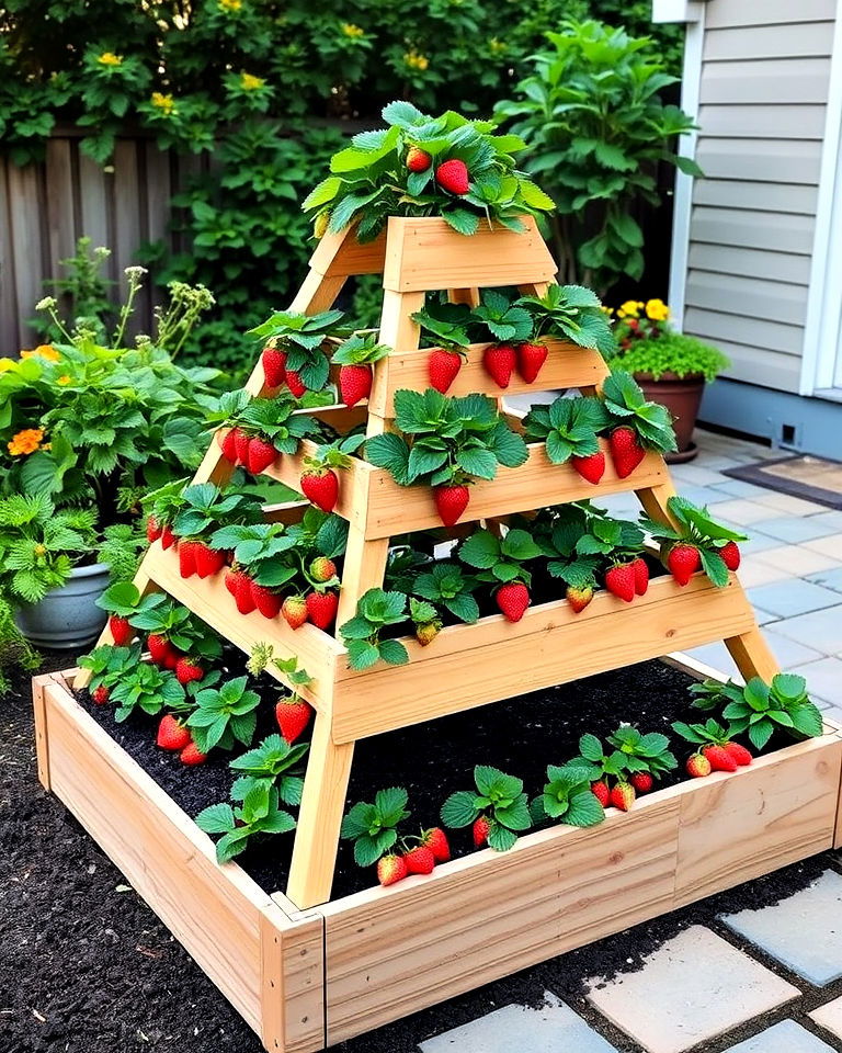 pyramid strawberry bed
