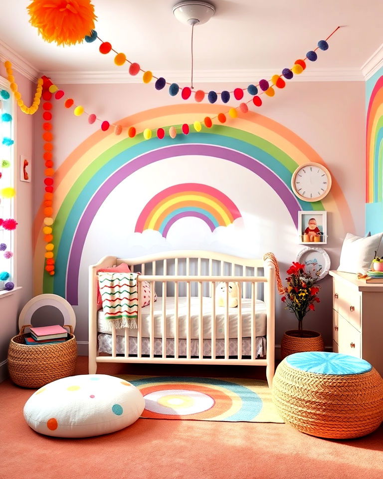 rainbow inspired accents nursery