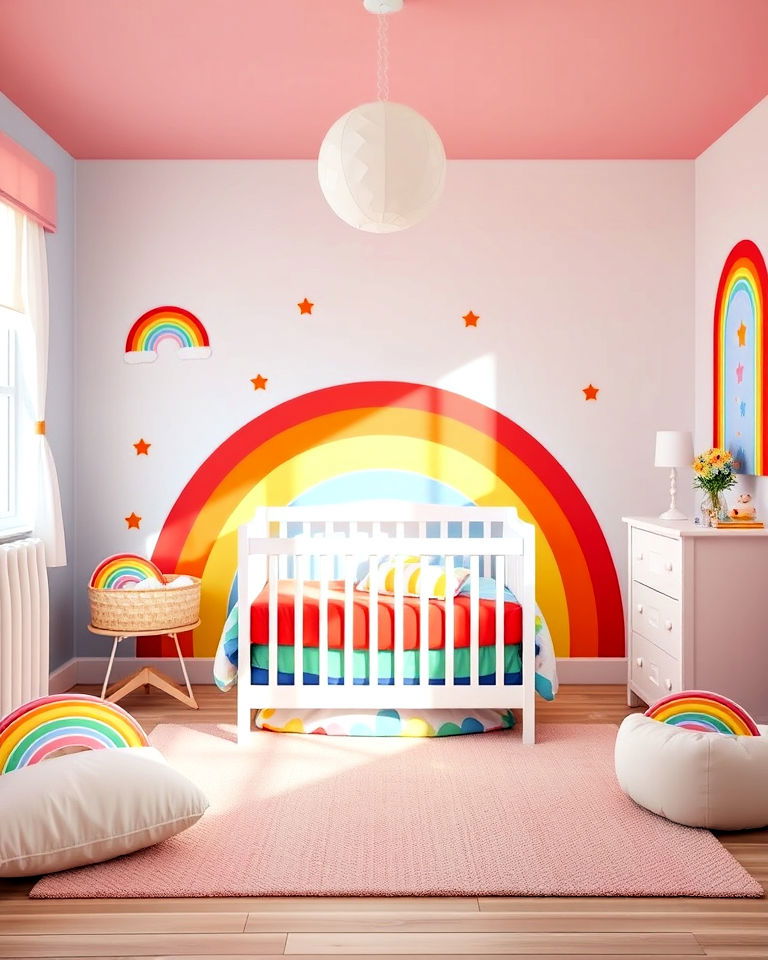 rainbow theme baby room