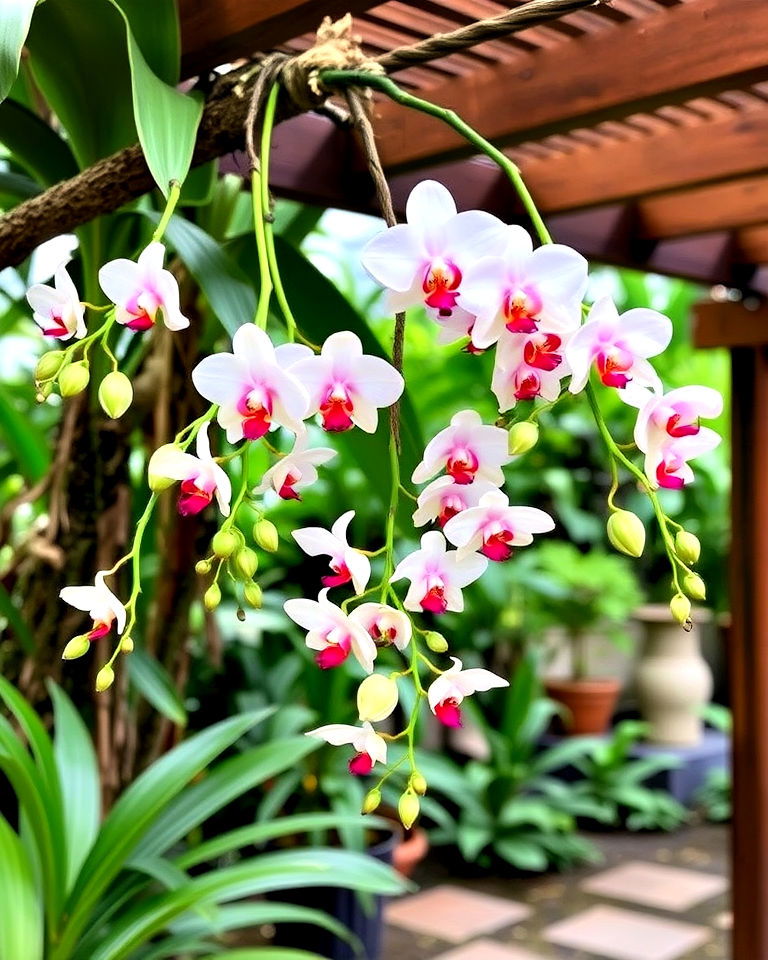 rainforest inspired hanging orchids