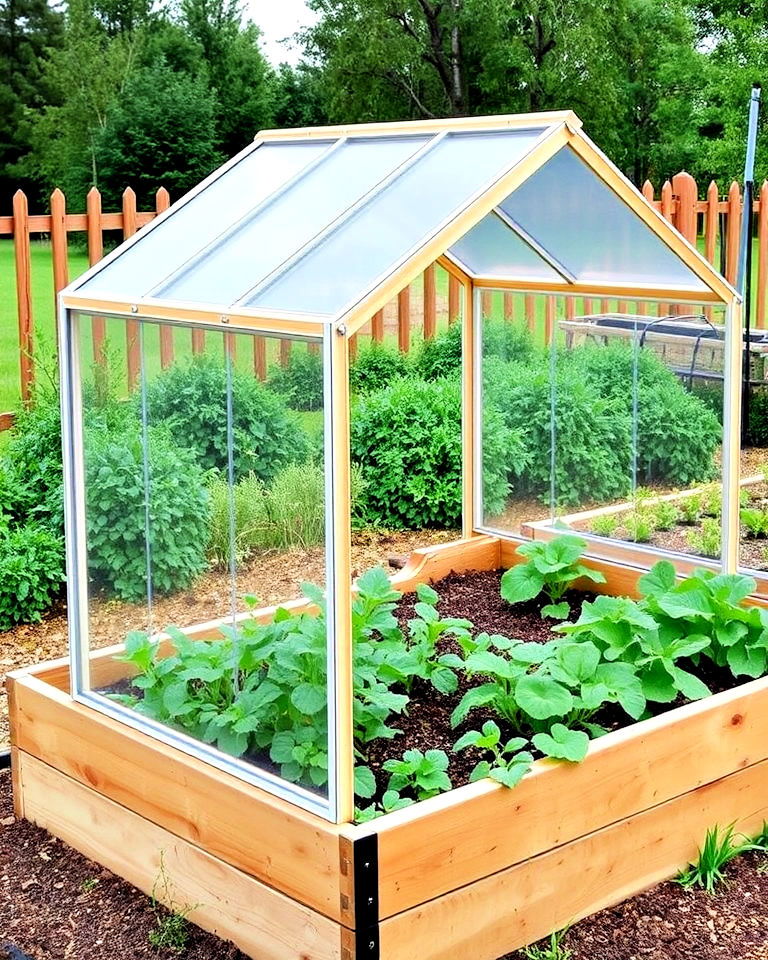 raised beds with cold frames for winter gardening