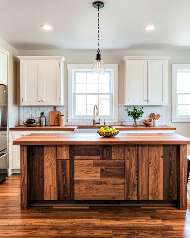 reclaimed wood countertop