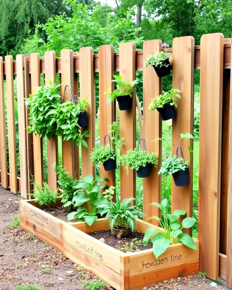 recycled pallet fence for vegetable garden