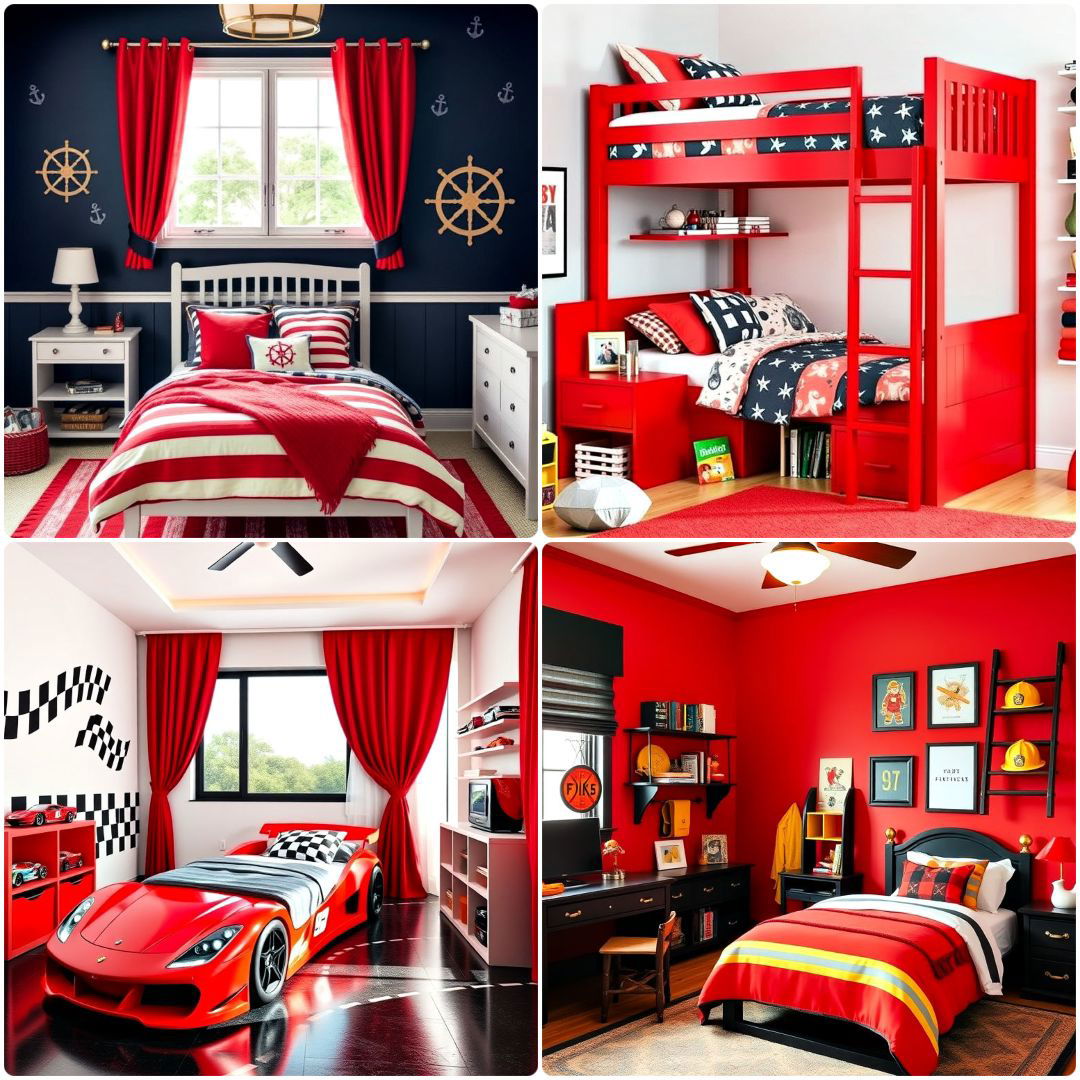 red boy room ideas