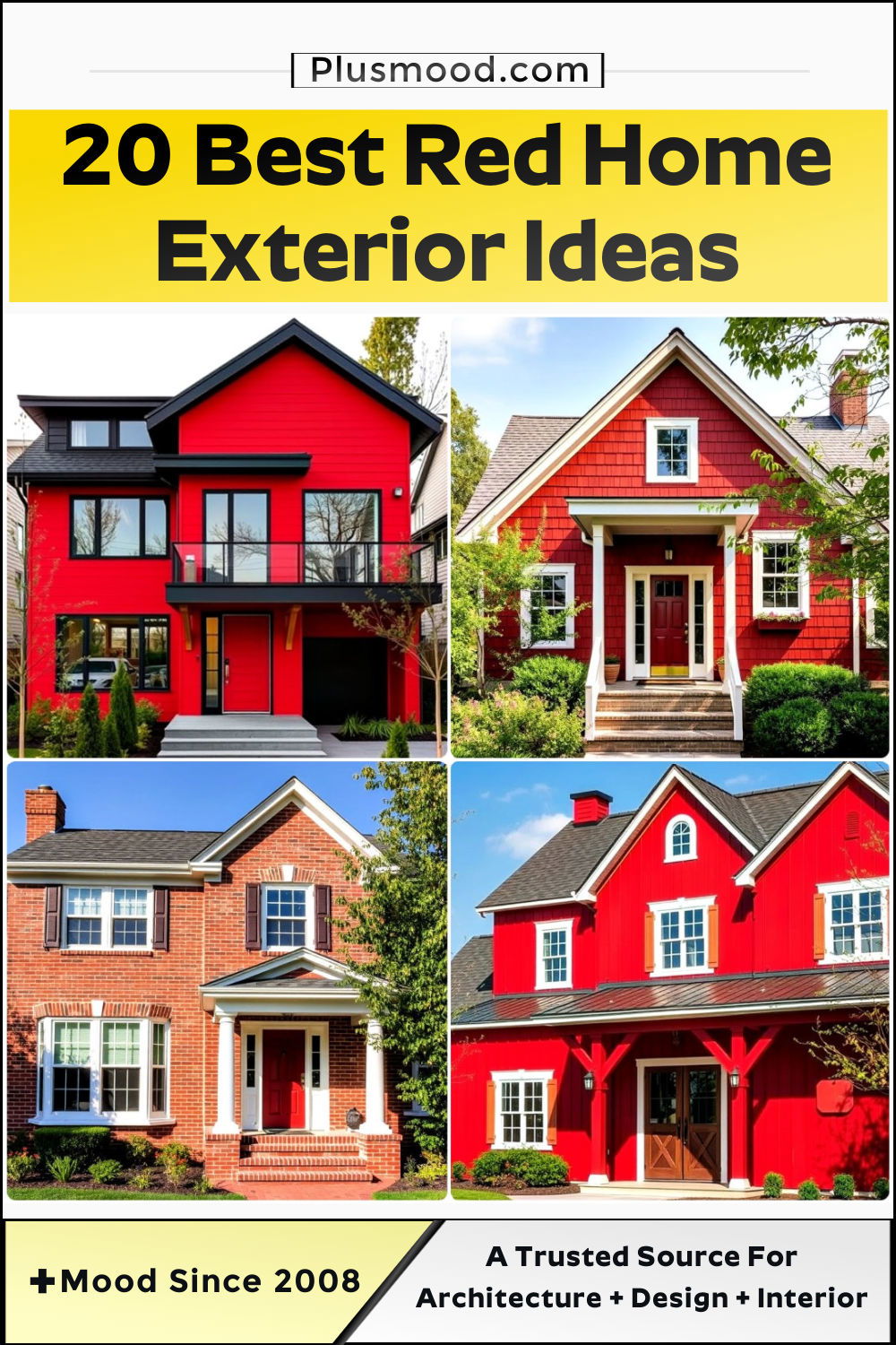 red home exterior ideas and inspiration