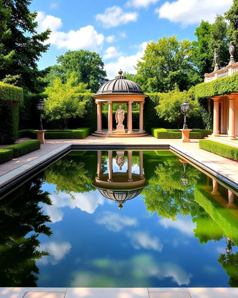 reflecting garden pool