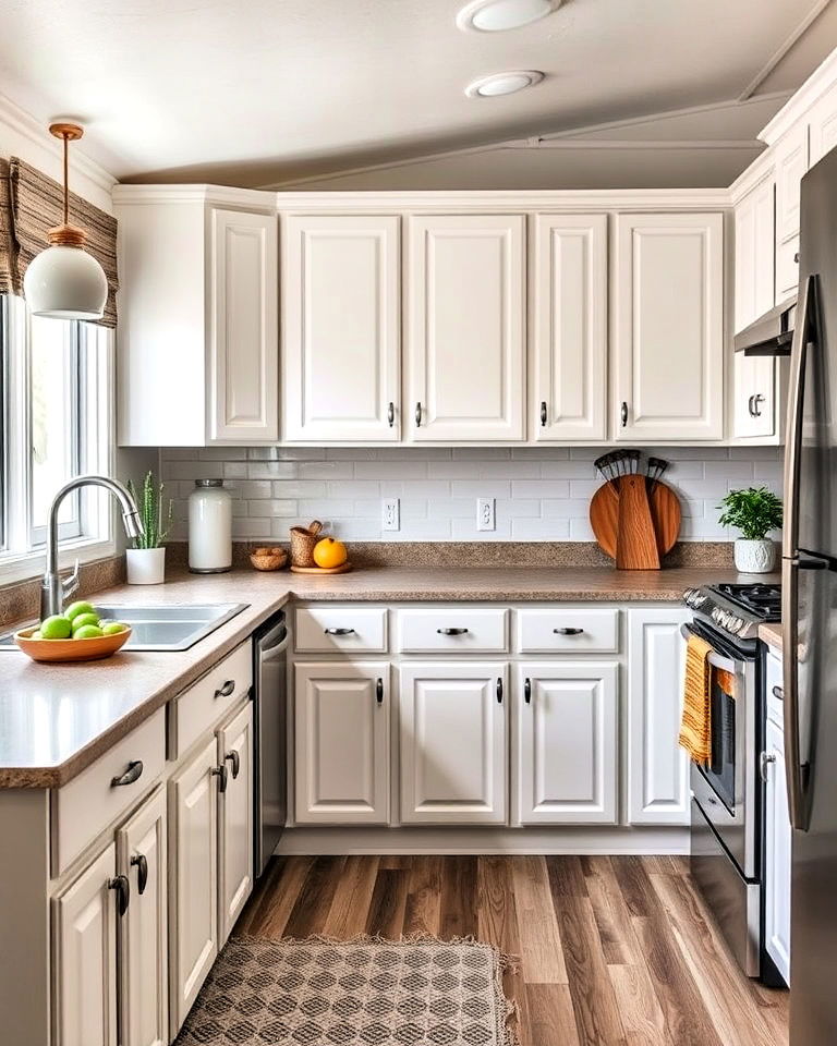 refresh mobile home cabinets with paint