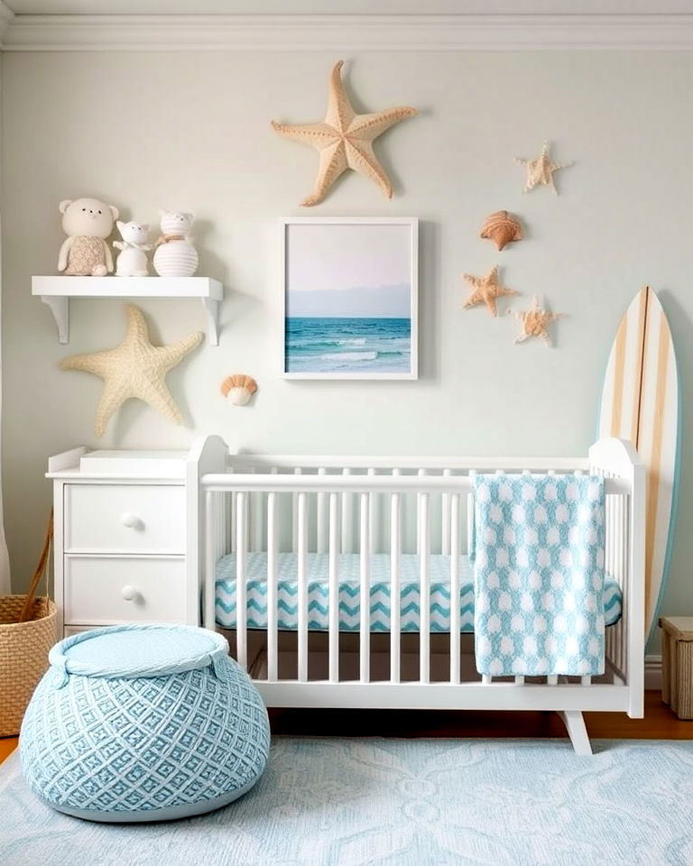 refreshing and calming beach inspired nursery