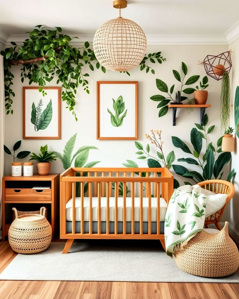 refreshing and earthy nature inspired nursery