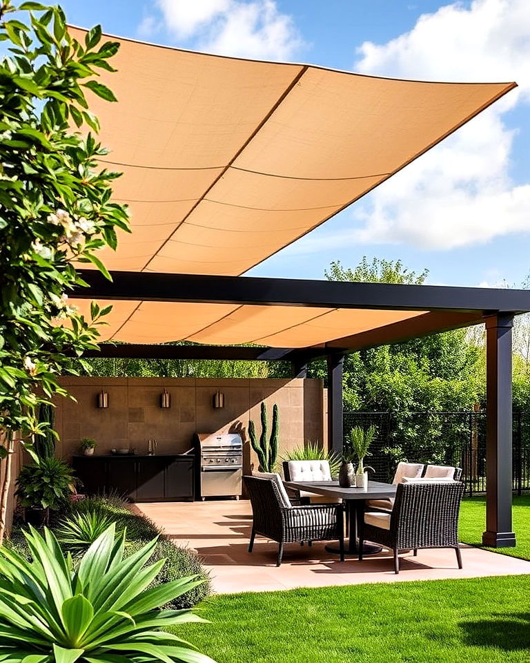 retractable fabric pergola roof