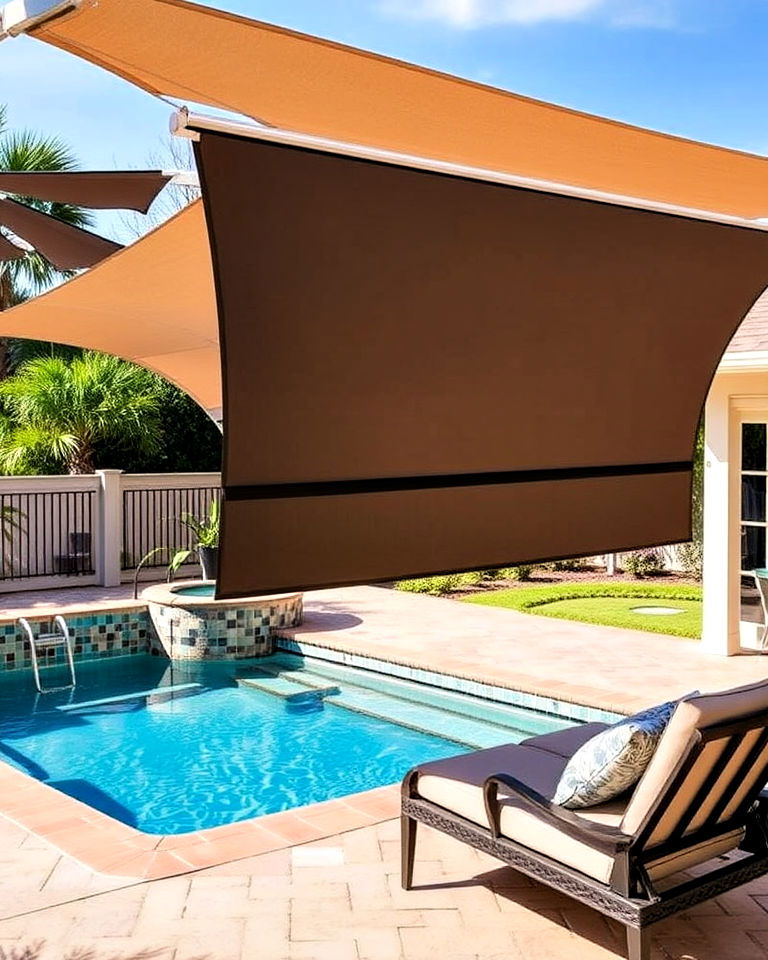 retractable pool shade