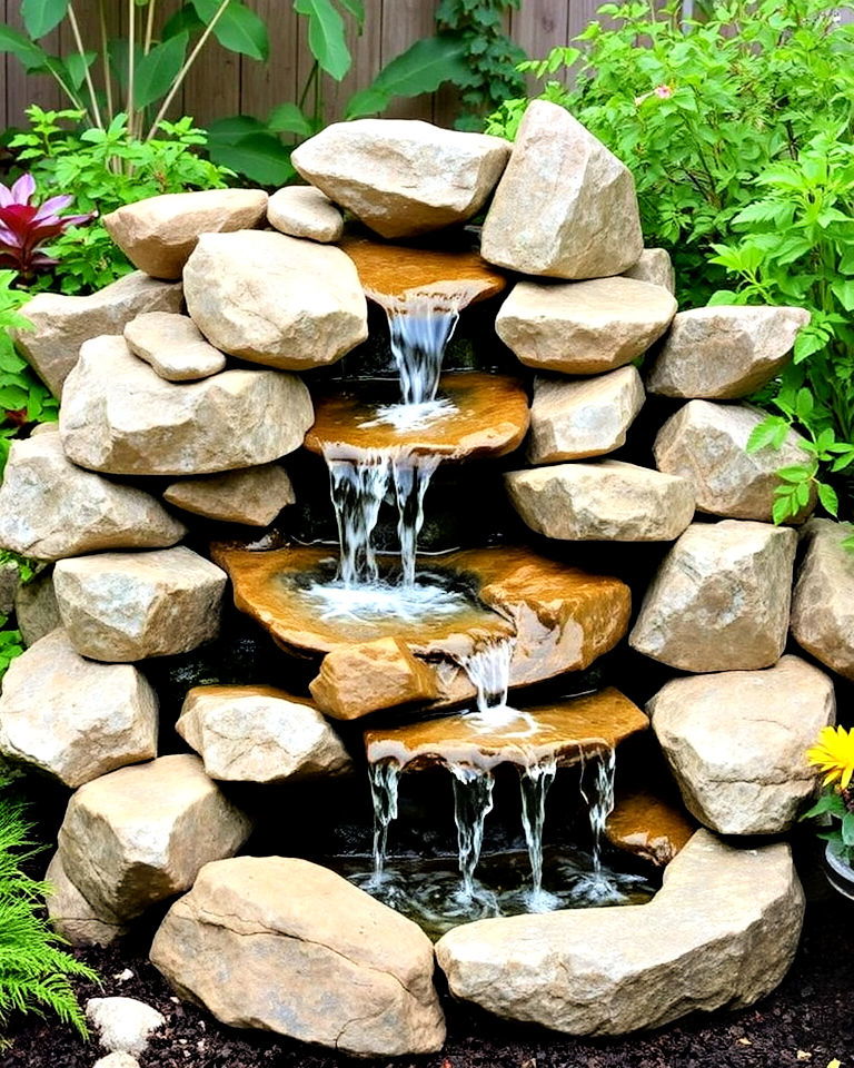 rock garden fountain