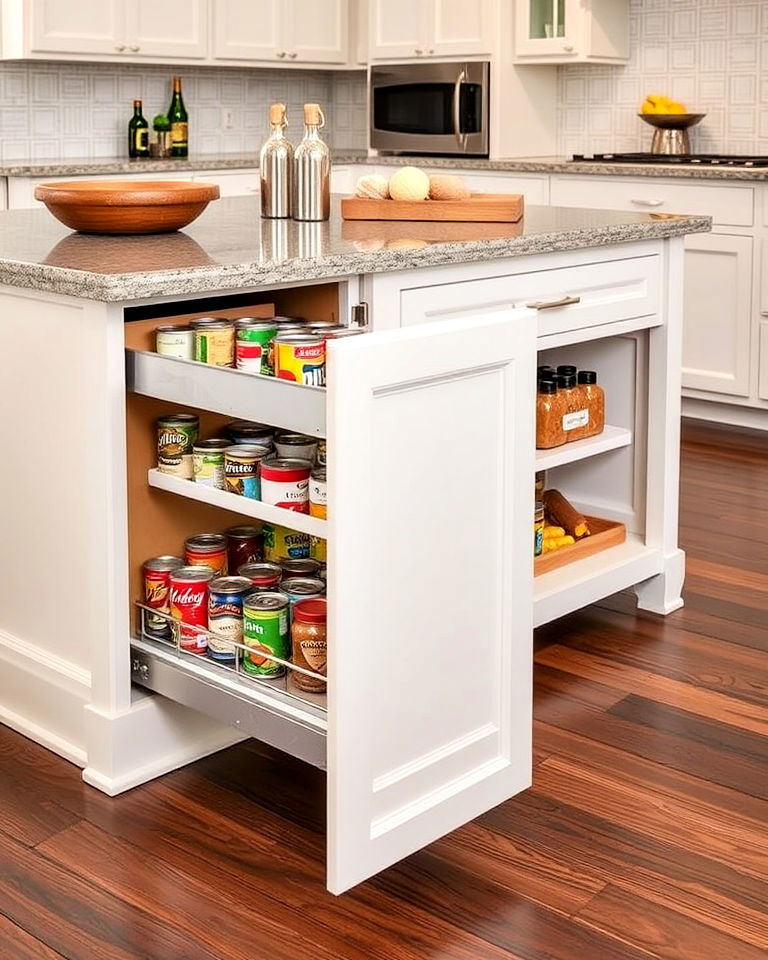 roll out pantry for kitchen island