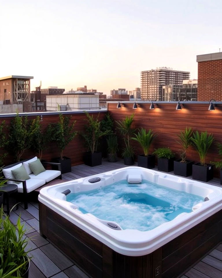 rooftop hot tub haven