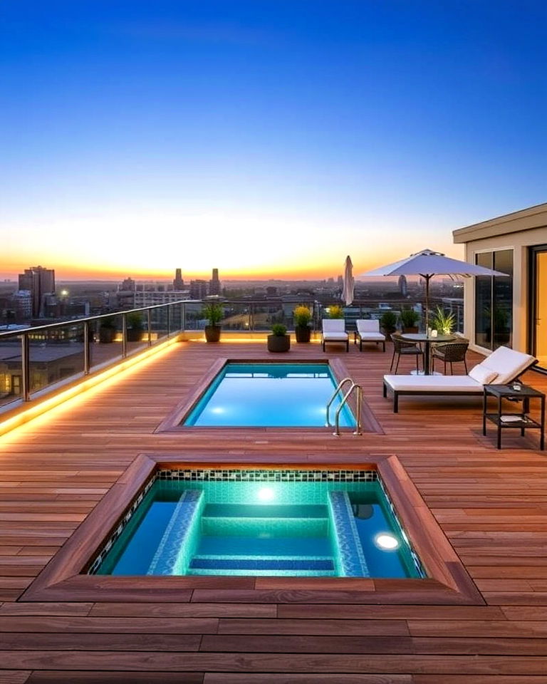 rooftop pool deck