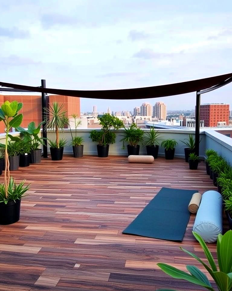 rooftop yoga studio