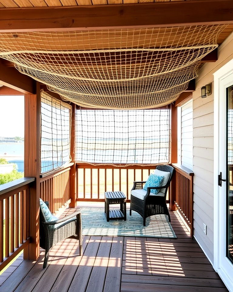 rope netting cover for coastal vibes