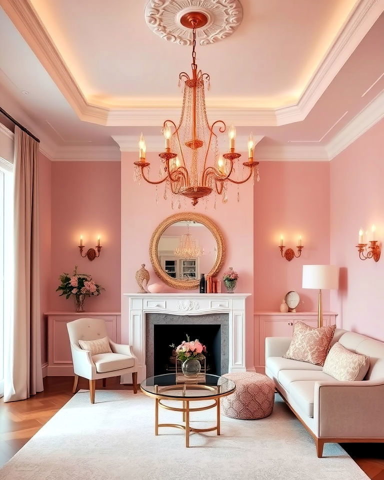 rose gold light fixtures for room