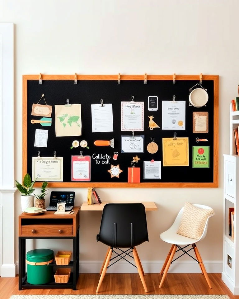 rotating homeschool room display wall