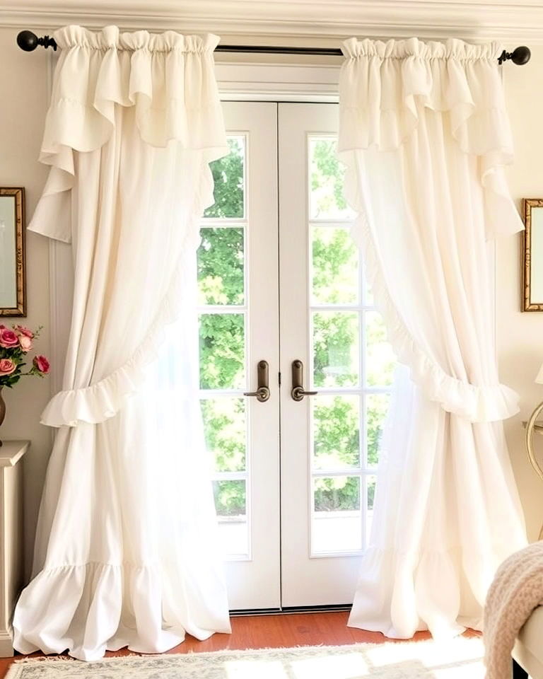 ruffled curtains for a romantic soft look
