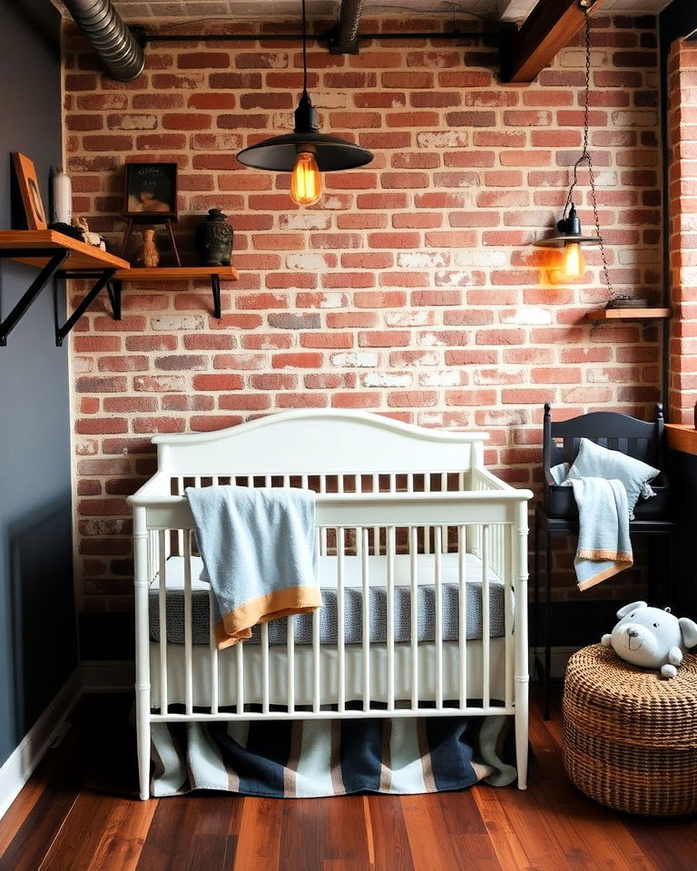 rustic and modern industrial chic nursery