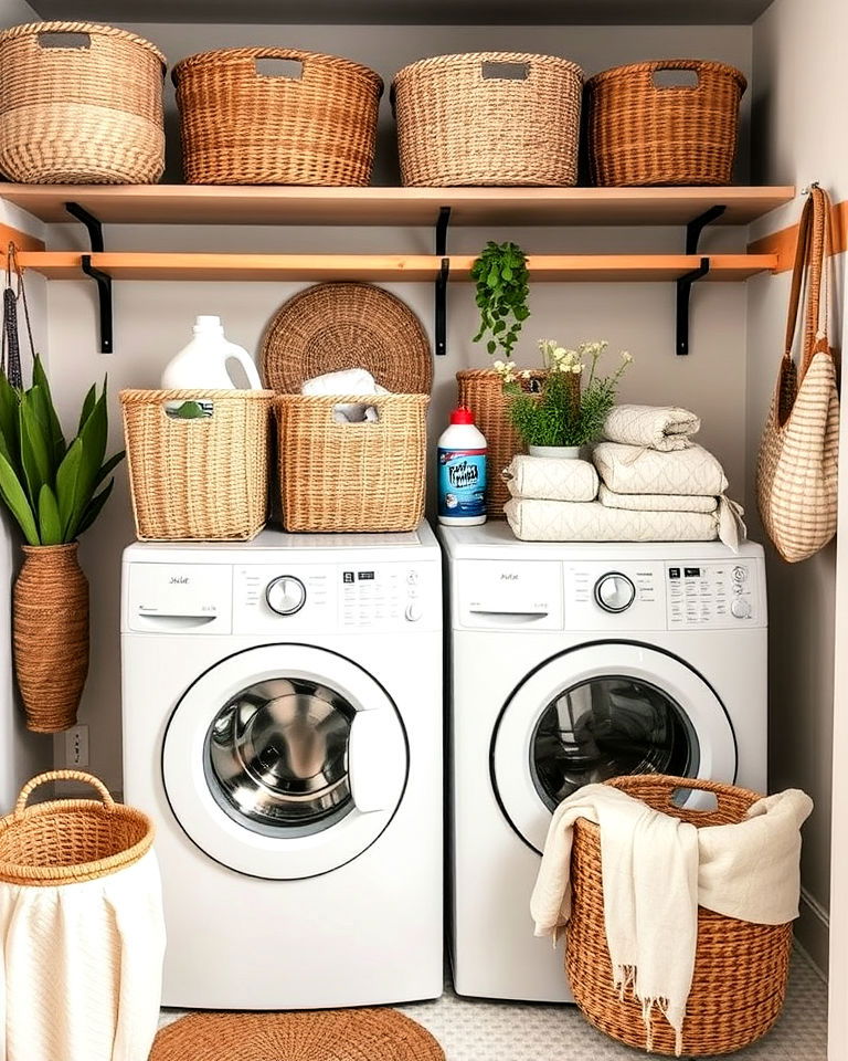 rustic charm woven baskets for storage