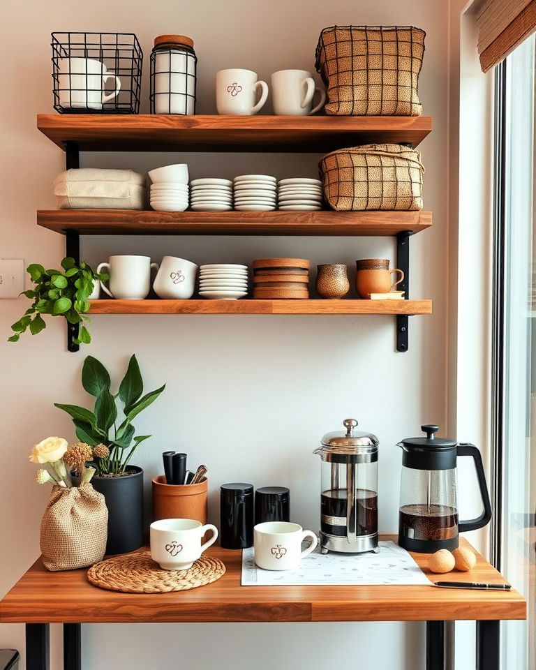 rustic coffee corner