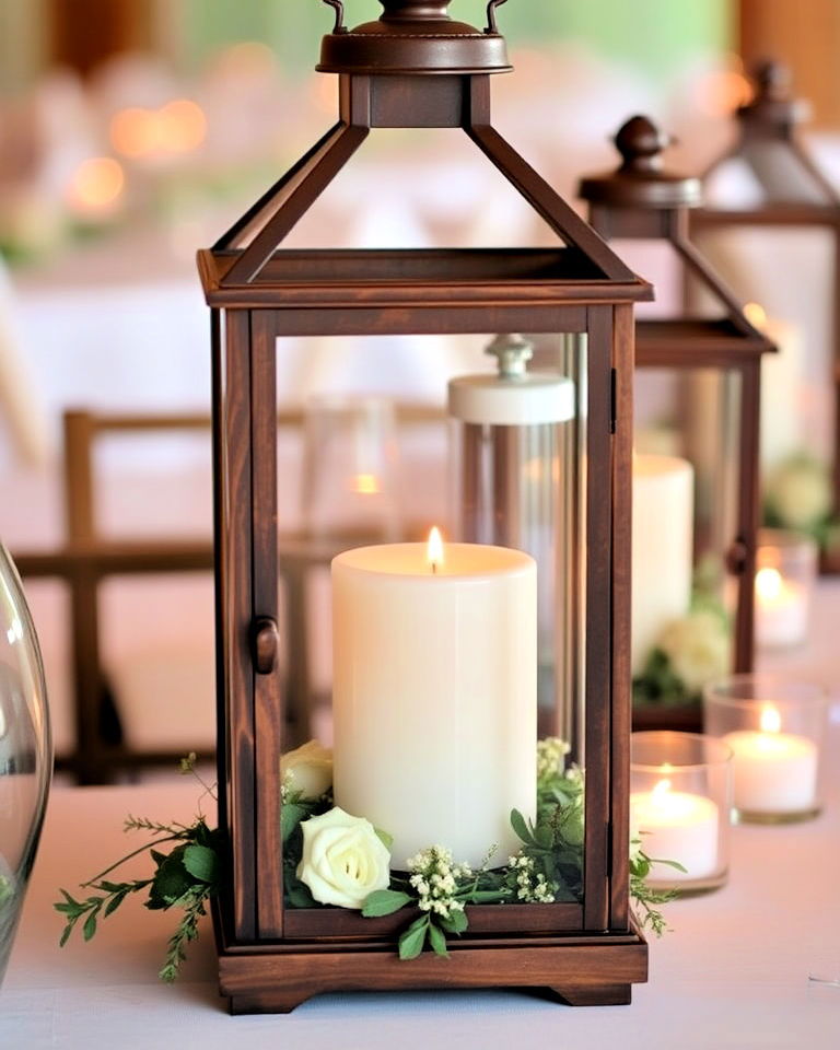 rustic lantern candle holders