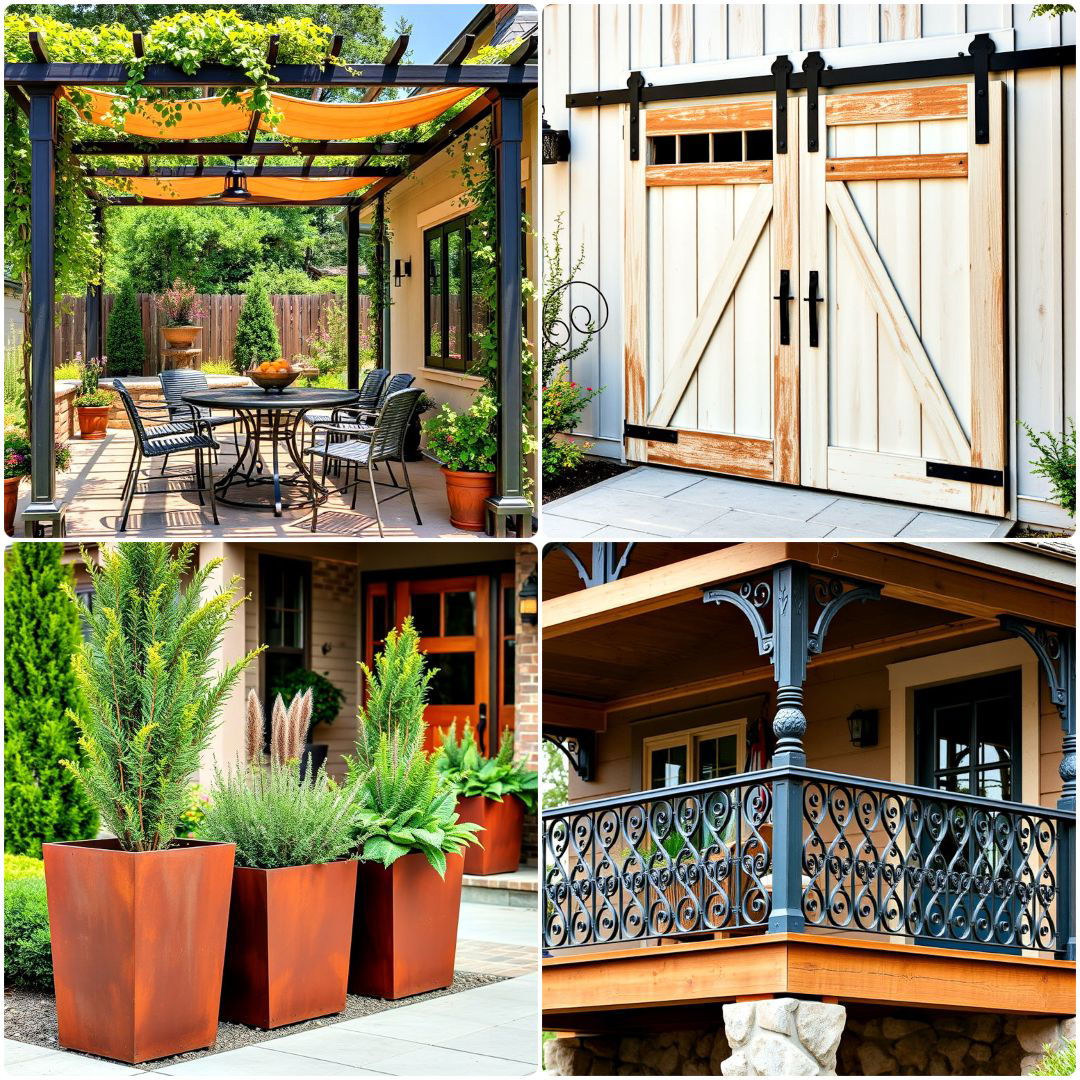rustic metal exterior home ideas