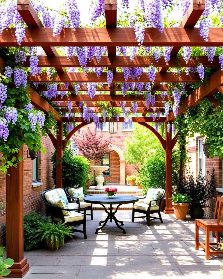 rustic pergolas for shade