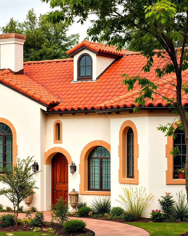rustic terracotta roofs