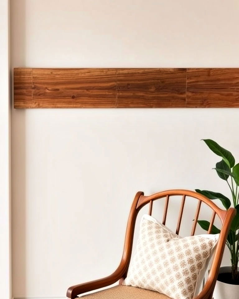 rustic wood chair rail for a natural look