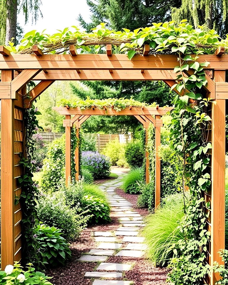 rustic wooden arbor