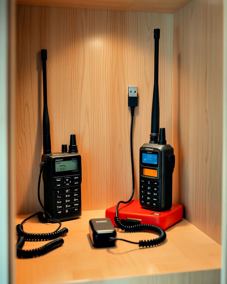 safe room with communication devices