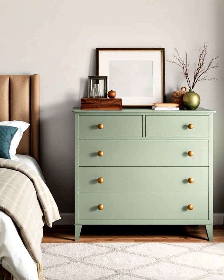 sage green dresser to add functionality