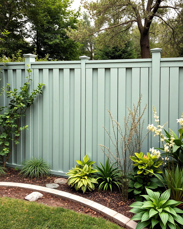 sage green fence to add calm