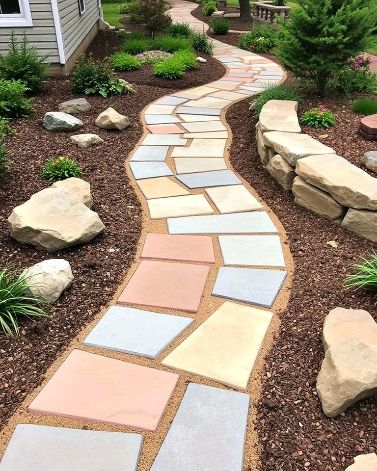 sand set flagstone pathway