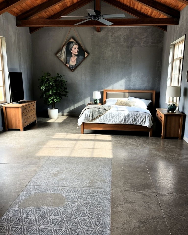 sandblasted concrete floors
