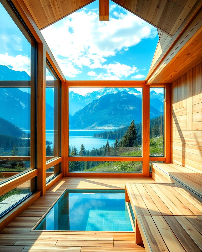 sauna with a view