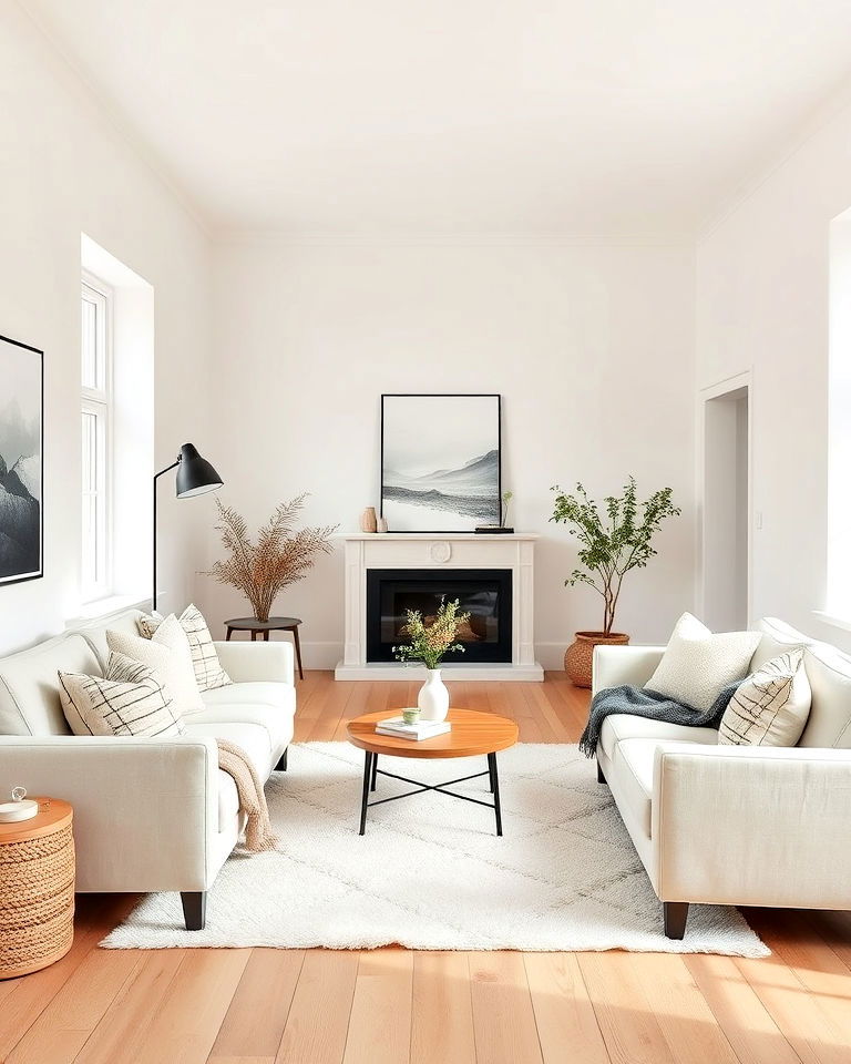 scandinavian style living room