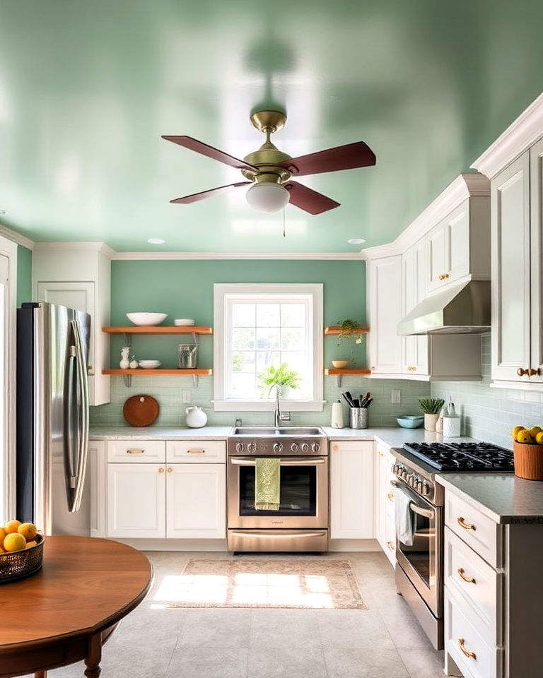 seafoam green ceiling for kitchen