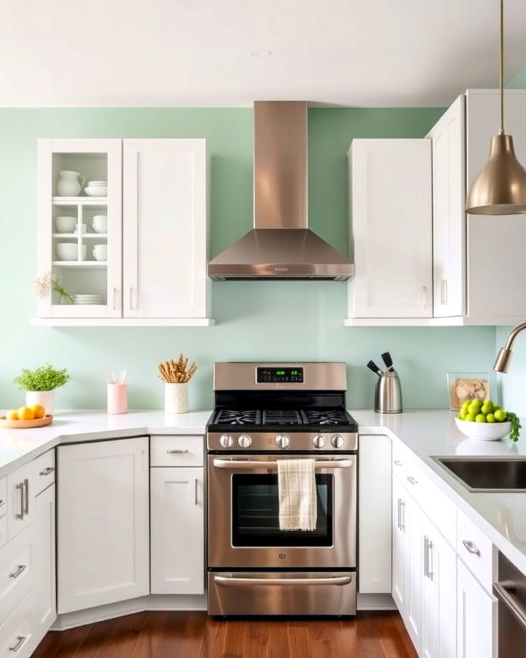 seafoam green walls for kitchen