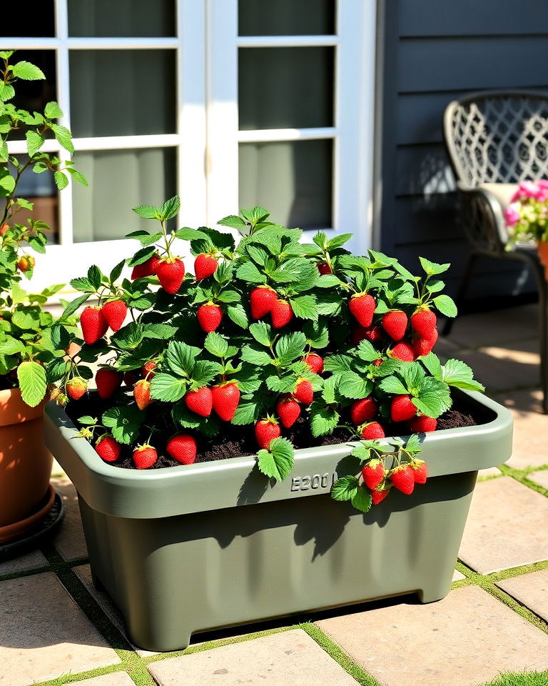 self watering strawberry planter