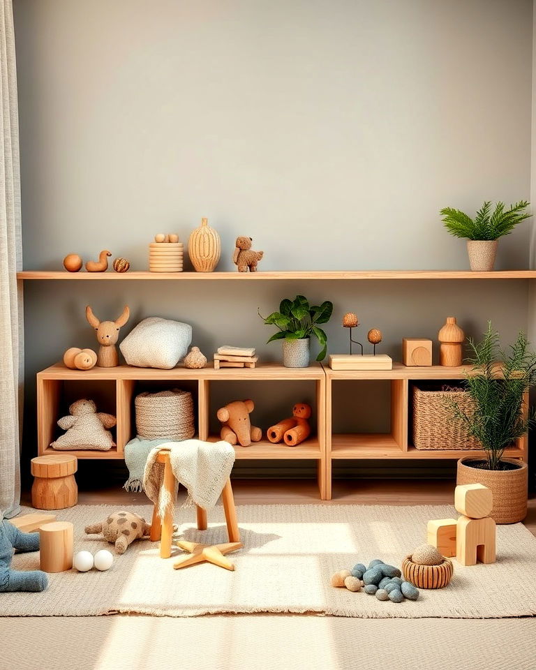 sensory area with natural materials