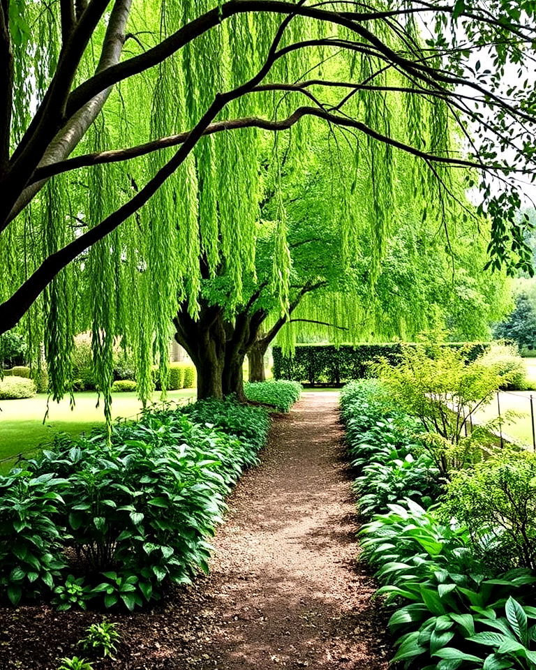 shade trees and shrubs