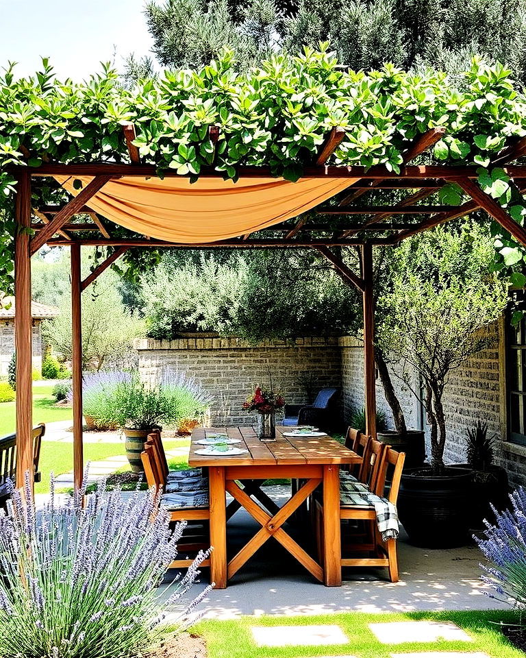 shaded dining areas