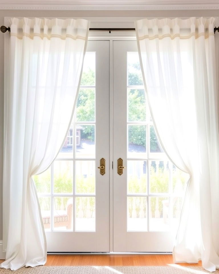 sheer white curtains for airy elegance